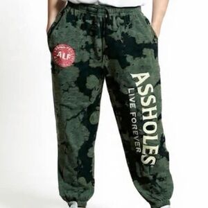 Linda Finegold/ALF Assholes Live Forever Irish Tie Dye Sweatpants Size Small
